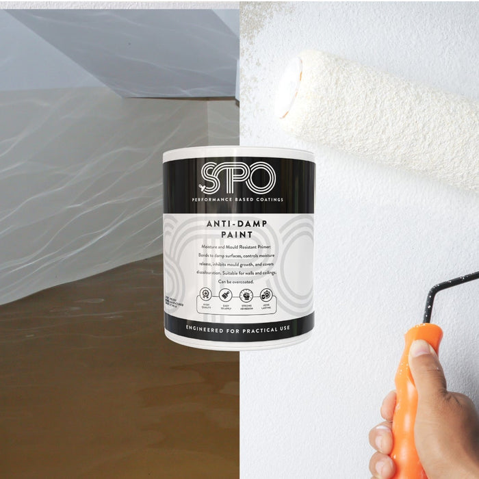 Paint Damp walls and Ceilings with SPO Anti-Damp Paint, no need to wait till surface fully dry