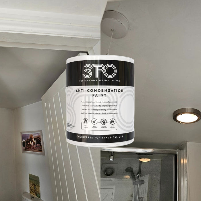 SPO anti-Condensation Paint Used In shower room for Air BnB to eliminate condensation and mould growth
