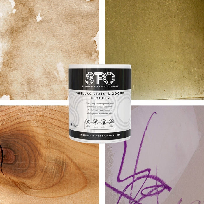 SPO Shellac Stain and Odour Blocker, heavy duty stain blocker for the toughest stains