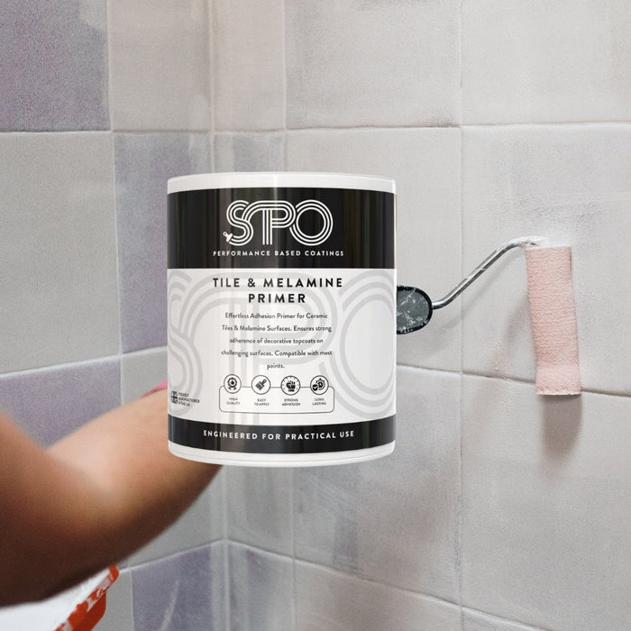 SPO Tile and Melamine Primer Being Painted On Tiles
