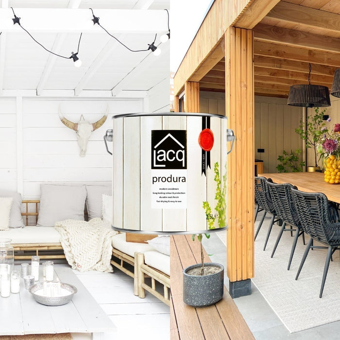 Wooden Table, Chairs and furniture protected with Lacq Produra óutdoor wood Protector