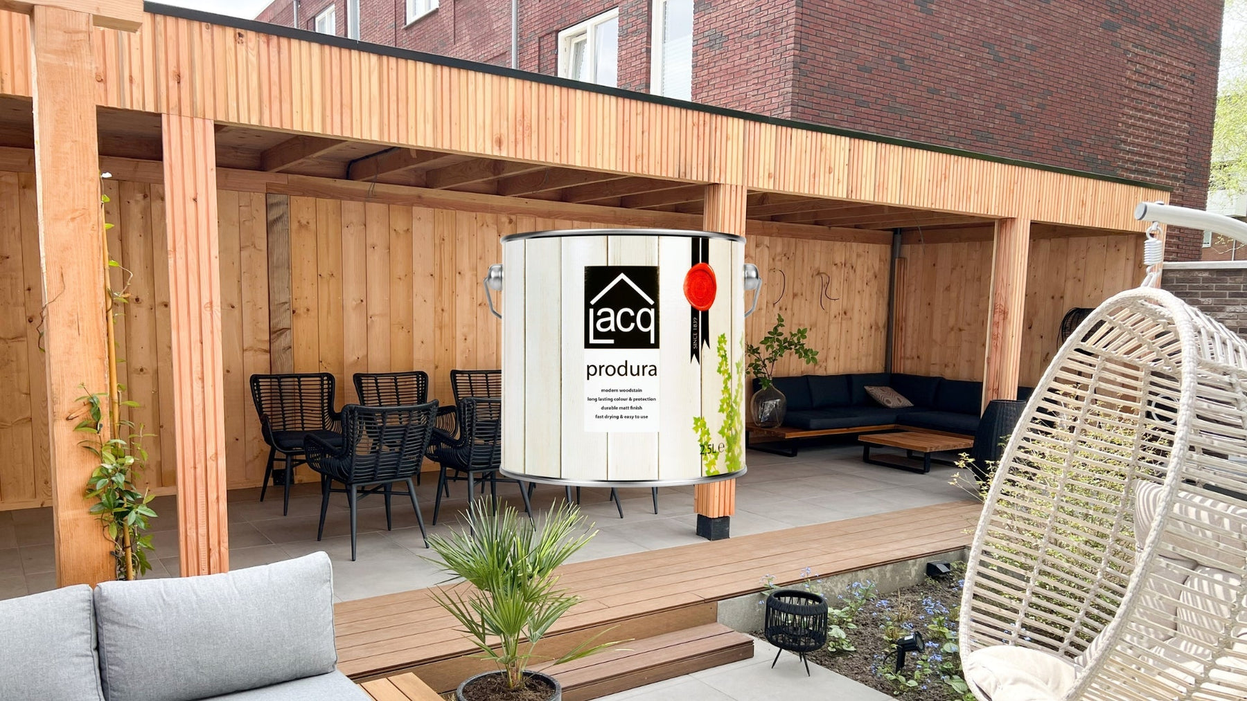 Safeguard Your Pergola with Lacq Produra Natural Clear