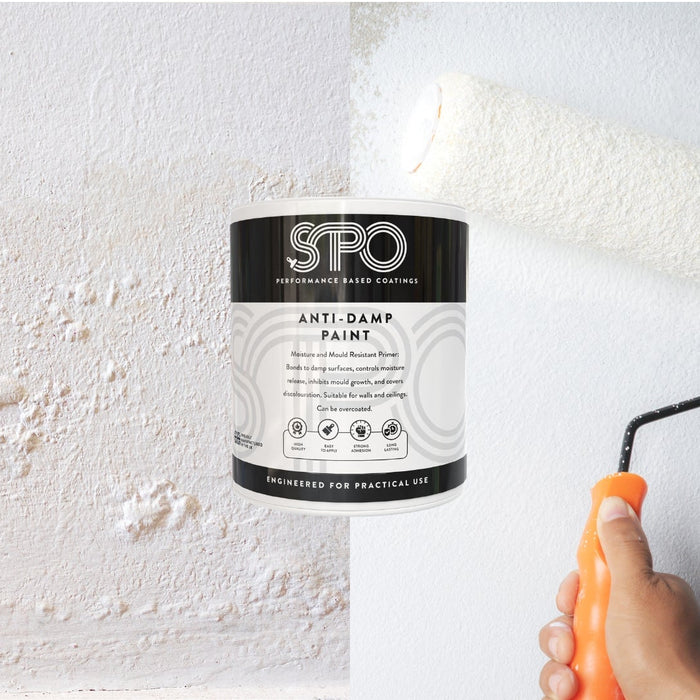 SPO Anti-Damp Paint Painting Damp Walls and Stopping Paint from Flaking or Peeling
