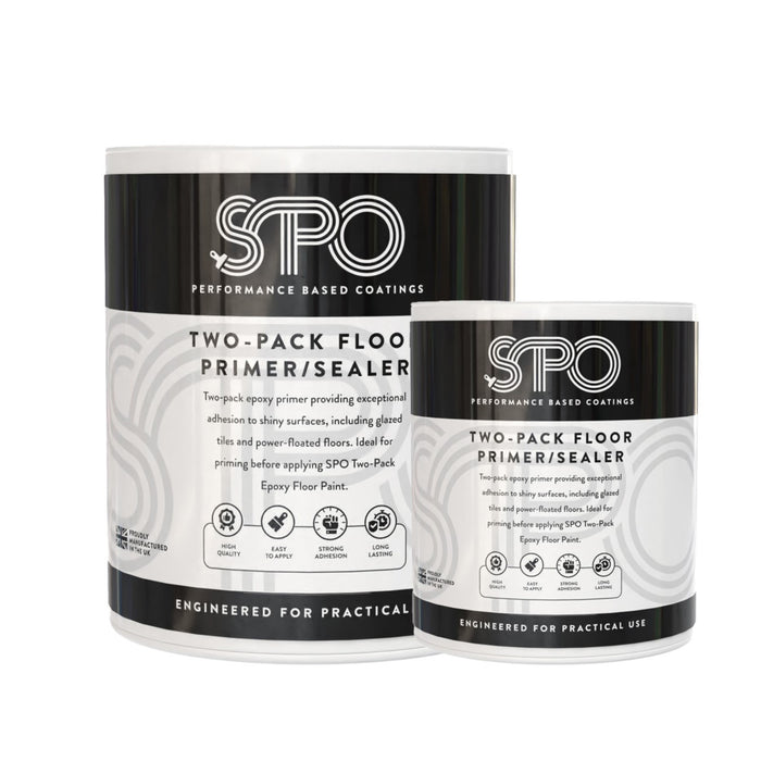 SPO Two-Pack Floor Primer & Sealer shown in its front-facing tin.