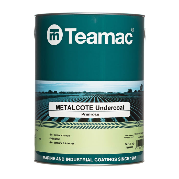 Teamac Metalcote Primer Undercoat showing in Its Front Facing Tin
