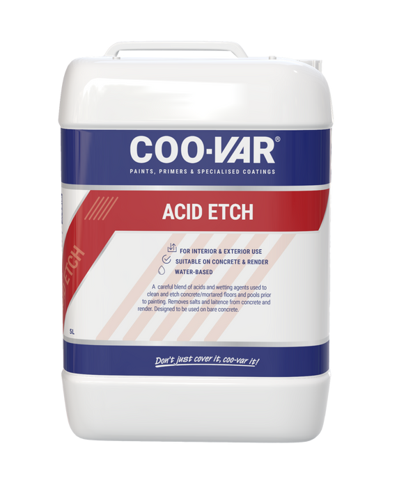 Coo-Var Acid Etch shown in its front-facing tub.