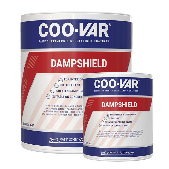 Coo-Var Dampshield Primer front of tin showing product branding and packaging.