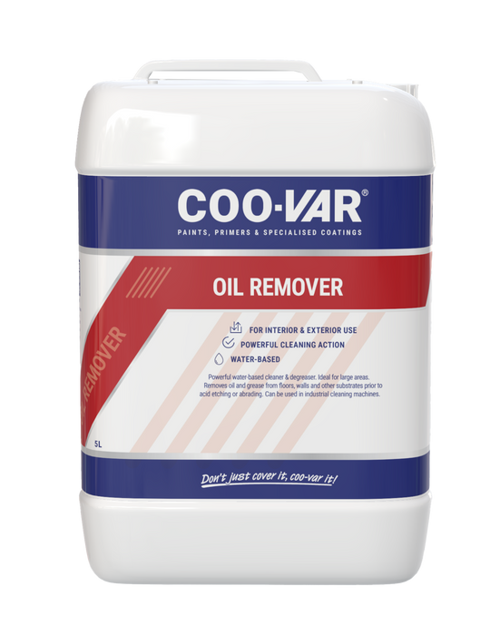 Coo-Var Oil Remover shown in its front-facing tub.