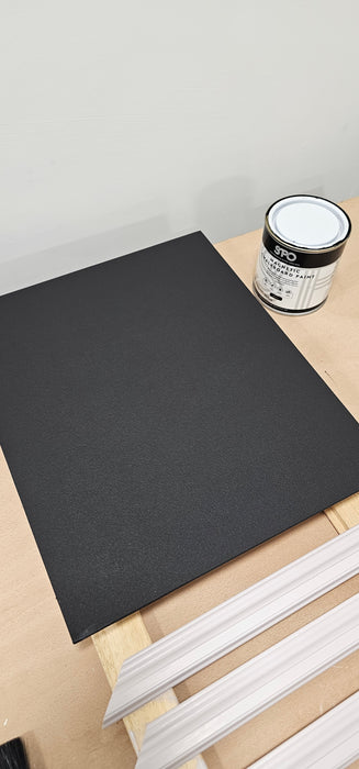 SPO Magnetic Chalkboard Paint on a finished magnetic chalkboard plywood board