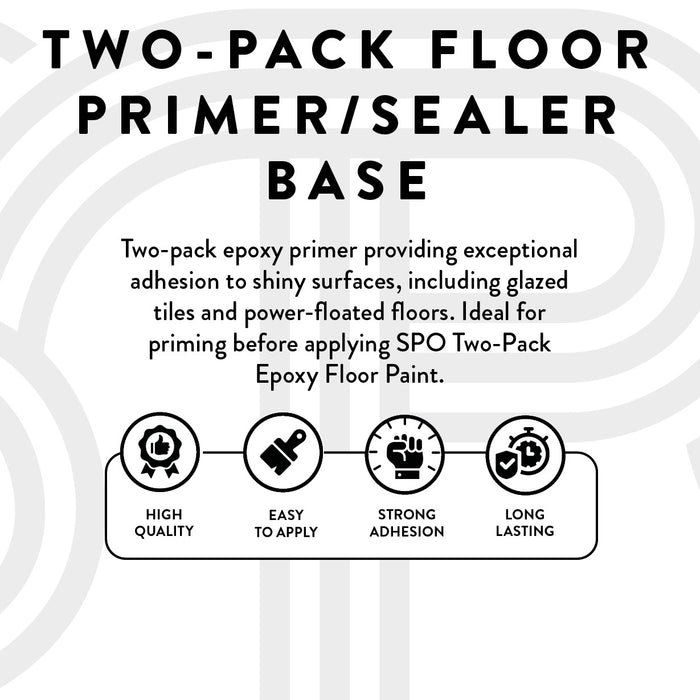 SPO Two-Pack Floor Primer & Sealer close-up of the base front label.