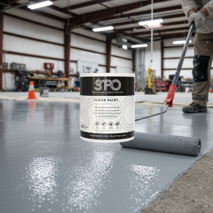 SPO Floor Paint - professional concrete floor coating for garages, warehouses and workshops UK
