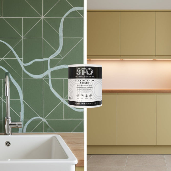 SPO Tile and Melamine Primer for painting kitchen and bathroom tiles and cupboards