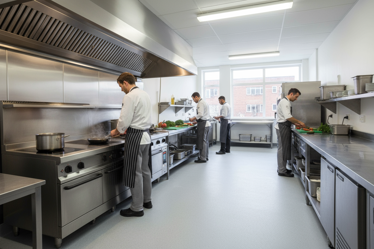 Commercial Kitchen Floor Paint: Anti-Slip Safety Coatings for UK Kitchens