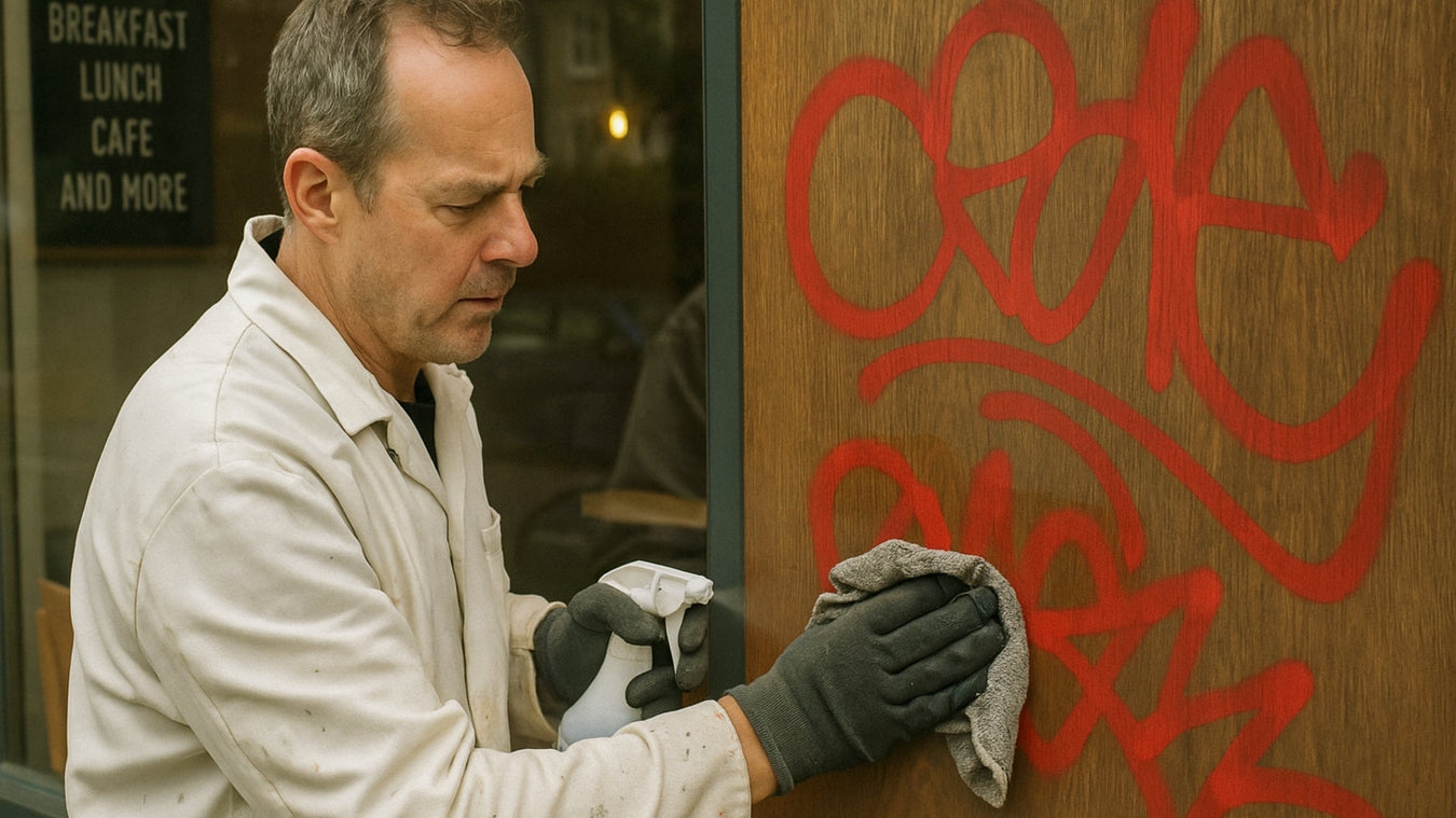 Cleaning Graffiti After Coo-Var anti graffiti paint and graffiti remover