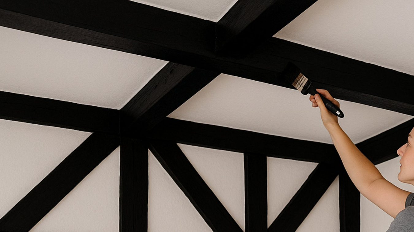 Painting Beams Matt Black with SPO Matt Black