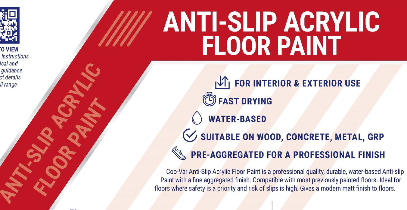 Coo-Var Anti-Slip Acrylic Floor Paint Label Front