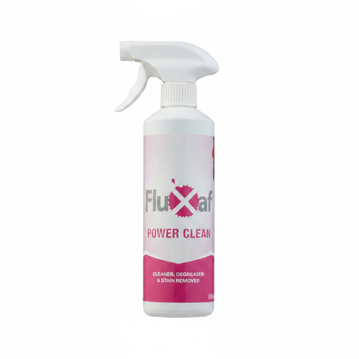 Fluxaf Power Clean bottle - biodegradable surface cleaner and degreaser for pre-paint preparation and general cleaning