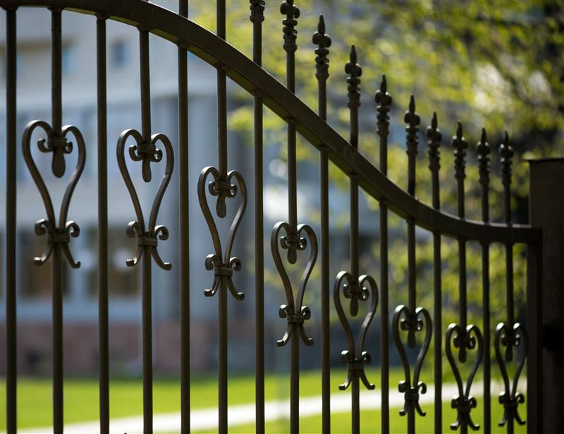 gate painted with Coo-Var Black Metal Paint