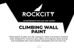 Rock City Climbing Wall Paint Front Label