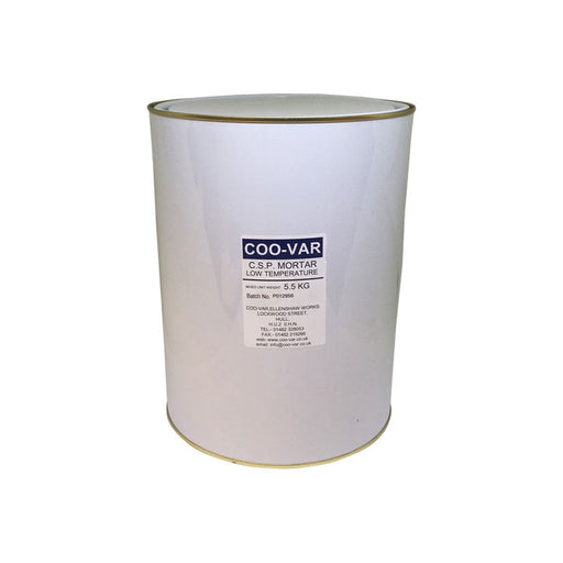 Coo‑Var Cold Storage Repair Mortar shown in its front-facing tin.
