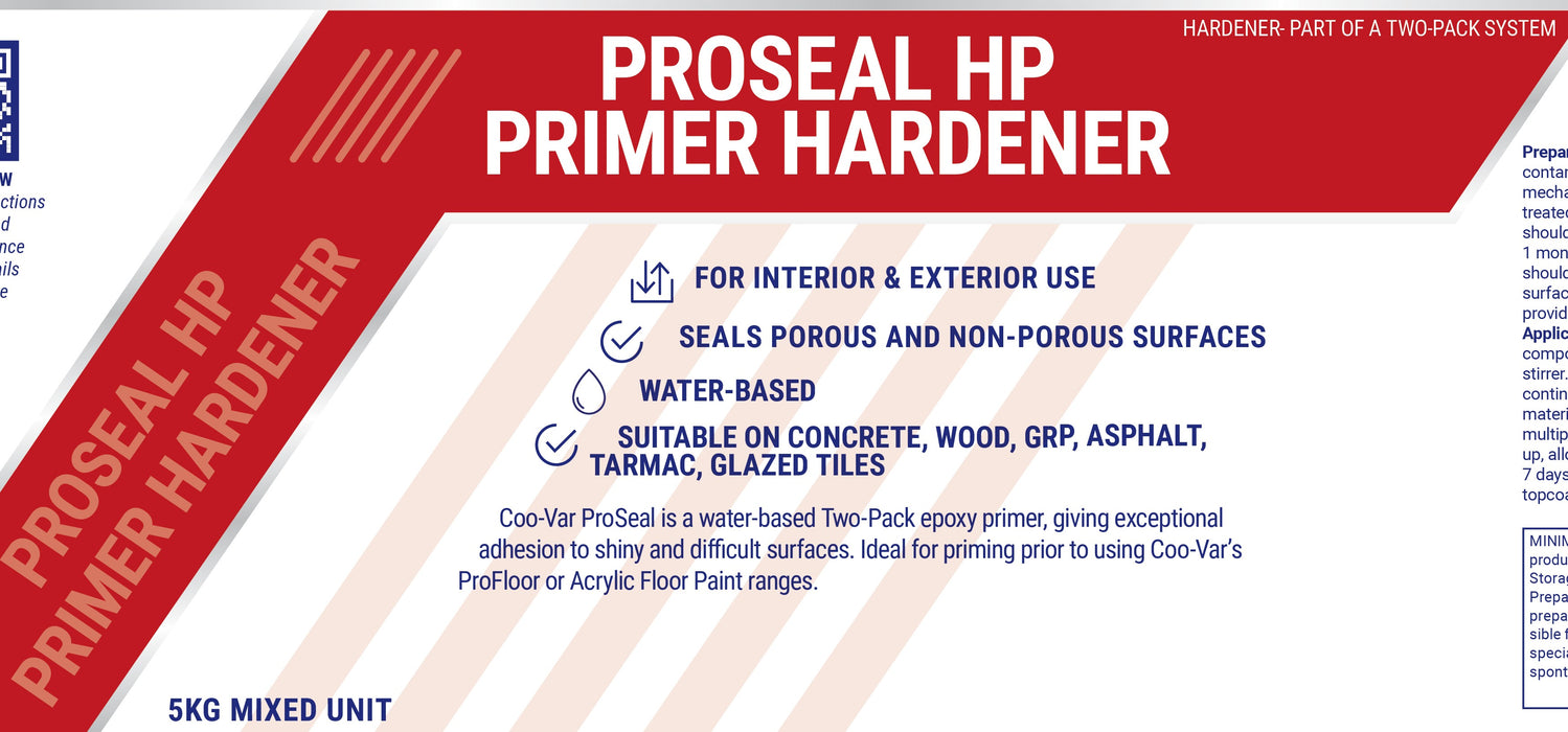 Coo-Var ProSeal Floor Primer hardener component front label.
