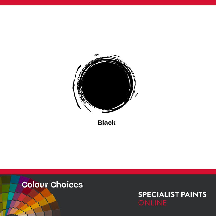 SPO Heat Resistant Black Paint shown with available colour option.
